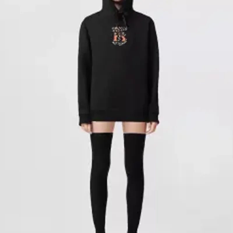 Burberry Tb Monogram Hoodie Black-5