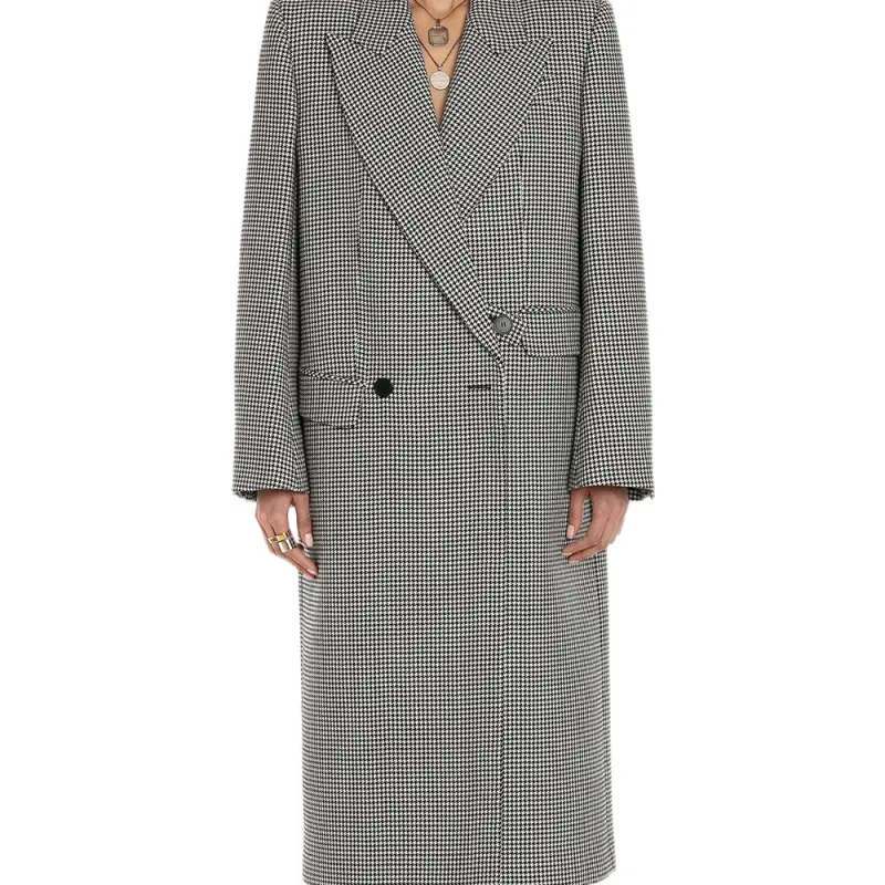 Alexander McQueen Houndstooth pattern Peacoat-4