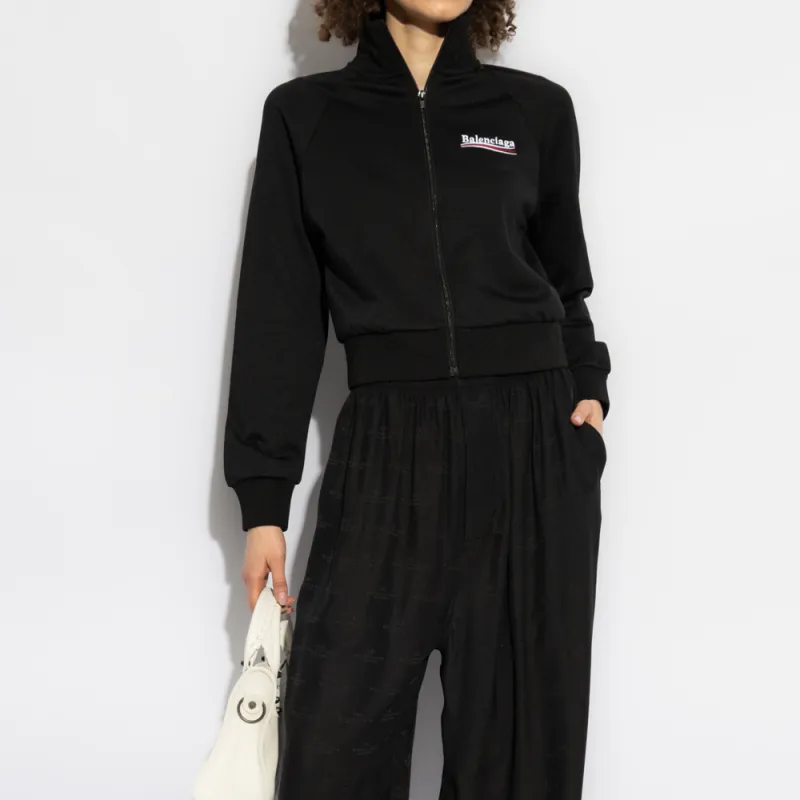 Balenciaga Logo Detailed Pleated Trousers-1