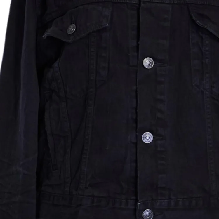 Balenciaga Collared Button Up Denim Jacket-4