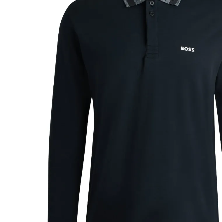 HUGO BOSS Logo Print Long sleeves Polo Shirt-2
