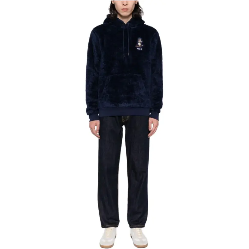Polo Ralph Lauren Logo-appliqué Faux Fur Hoodie-1