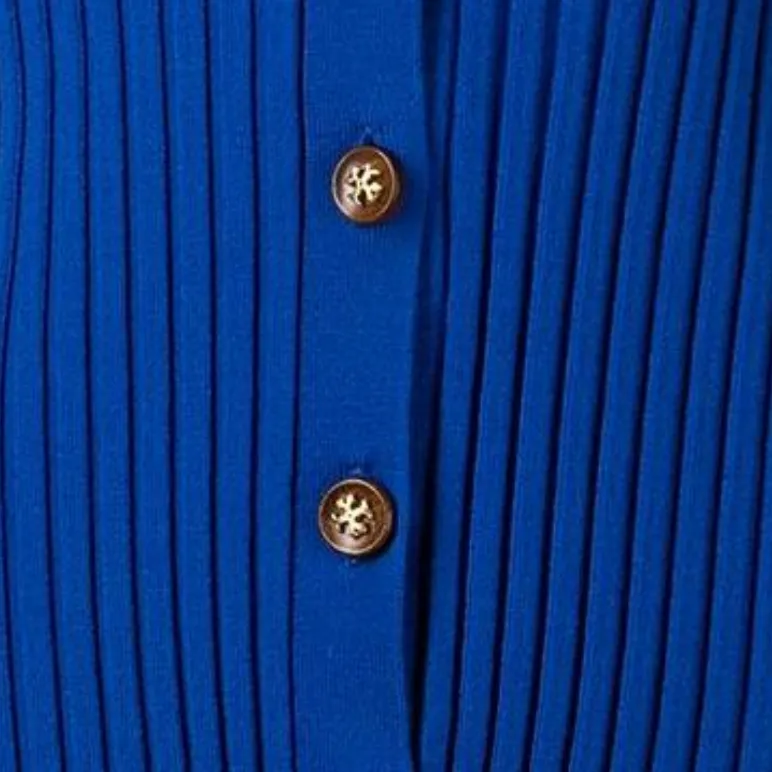 TORY BURCH Color Block Ribbed Cardigan-7