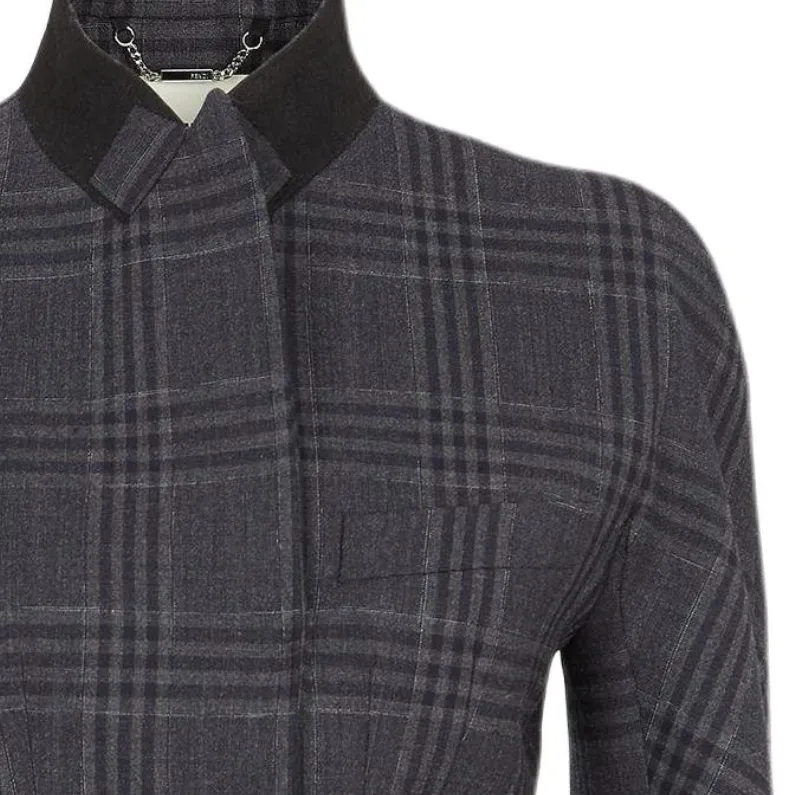 FENDI Checked Tailored Blazer-4