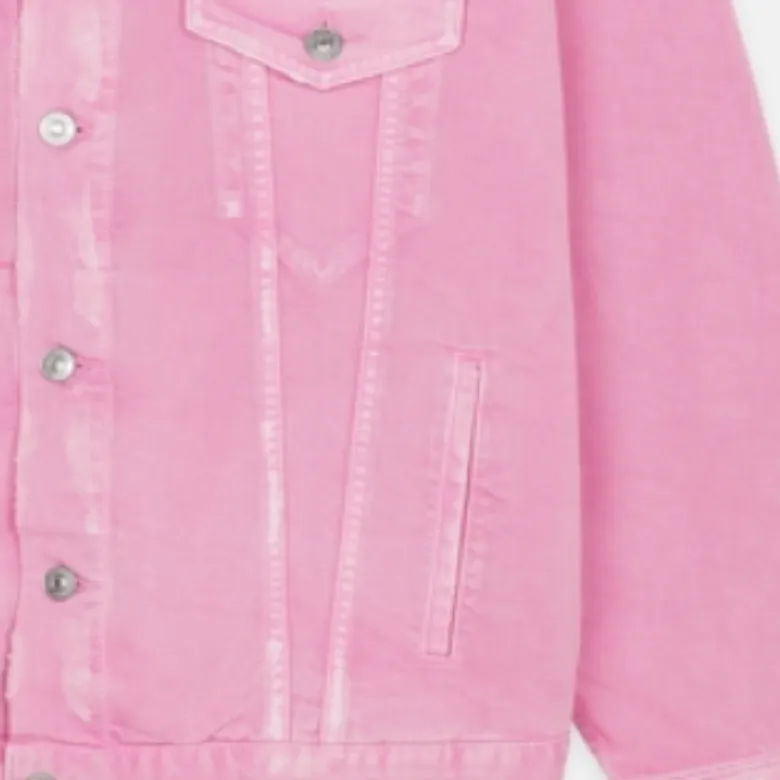 Balenciaga SS22 Denim Jacket Women's Pink-3