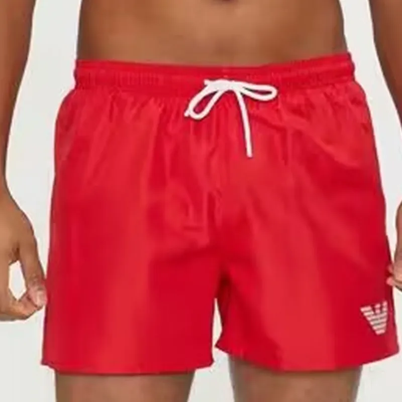 EMPORIO ARMANI SS24 Beach Shorts Men's Red-5