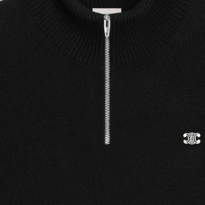 CELINE Triomphe Trucker Sweater In Wool And Cashmere-5