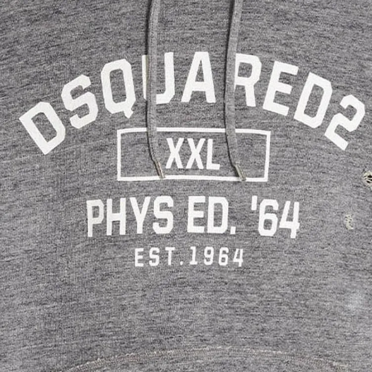 DSQUARED 2 Distressed Drawstring Hoodie-4