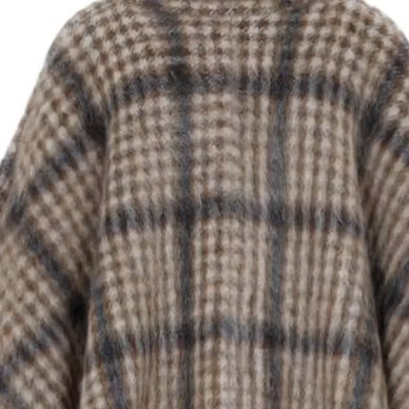 Brunello Cucinelli Check Poncho-5