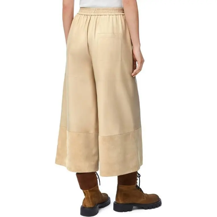 LOEWE Leather Pants Women's Vanilla-2