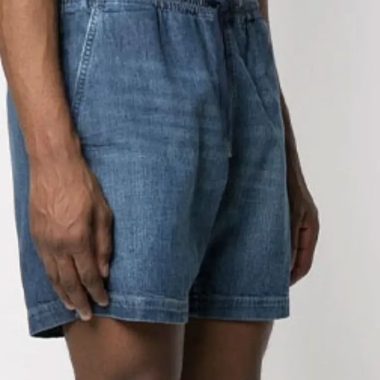 Polo Ralph Lauren Logo Embroidered Drawstring Denim Shorts-5