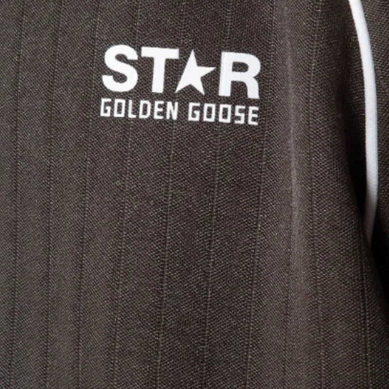 Golden Goose Logo Printed Zip Up Sweatshirt-5