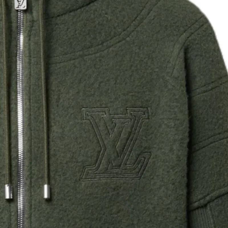 LOUIS VUITTON Quilted Textured Wool Blouson-4