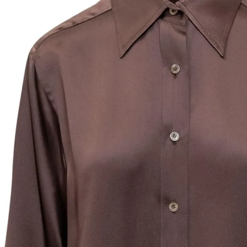 TOM FORD Fluid Charmeuse Satin Shirt-3