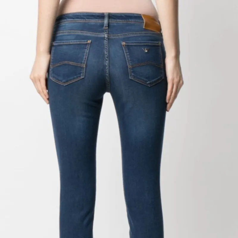 EMPORIO ARMANI SS21 Denim Trousers Women's Blue-5