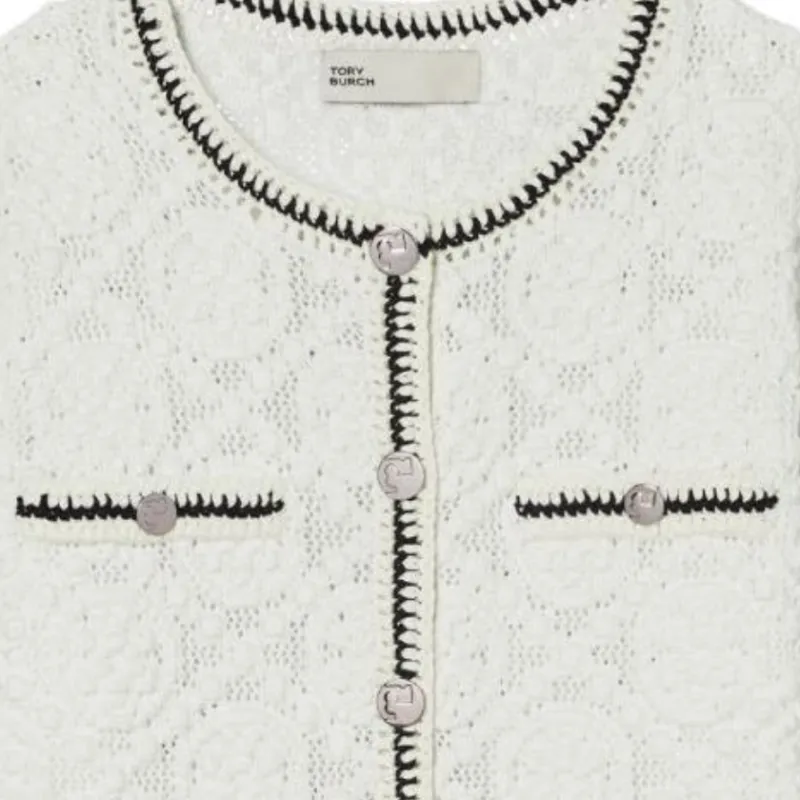 TORY BURCH Buttoned Embroidered Jacket-3