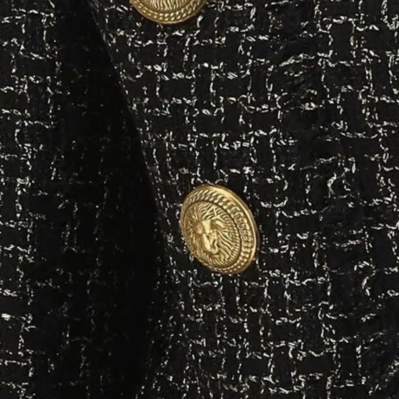 BALMAIN Double breasted Tweed Jacket-5