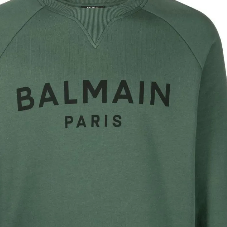 BALMAIN Sweatshirts Men Green-4