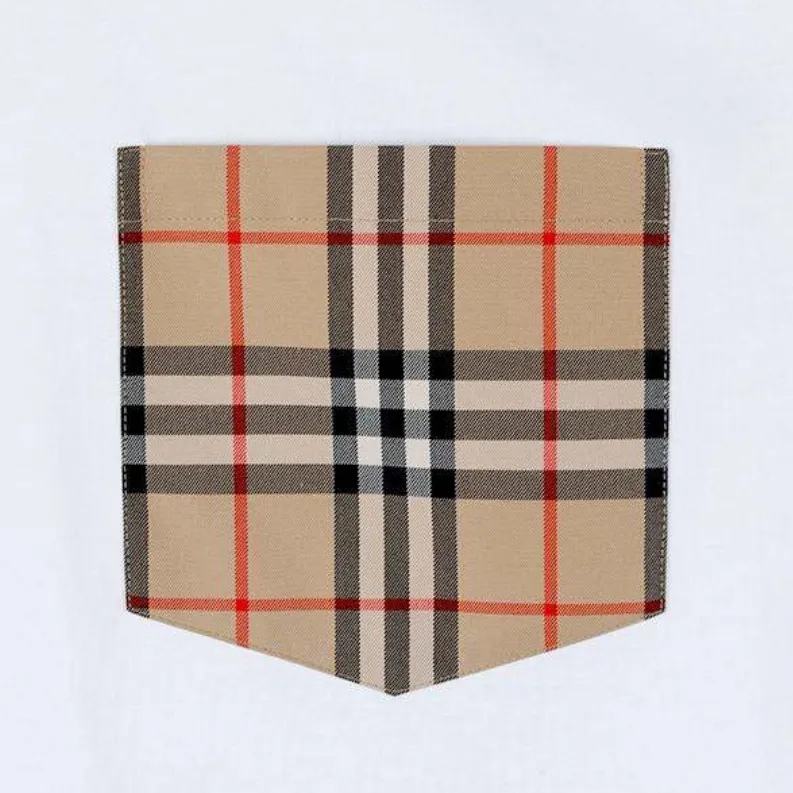 Burberry Check Printed Crewneck T Shirt-6