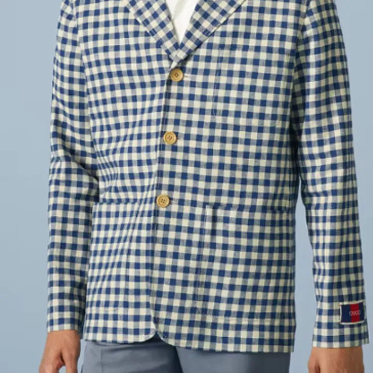 GUCCI Jackets Men Blue-5