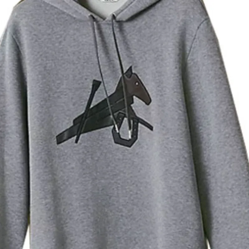 HERMES Sweatshirts Men Gray-5