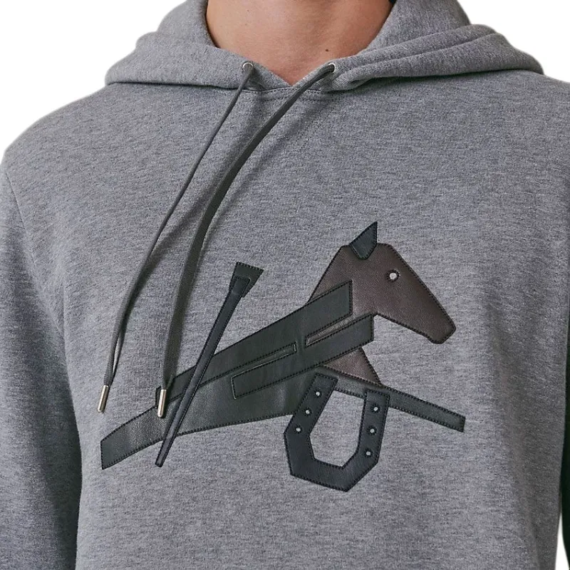 HERMES Sweatshirts Men Gray-3