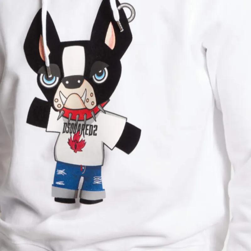 DSQUARED 2 Logo print Cotton Hoodie-3