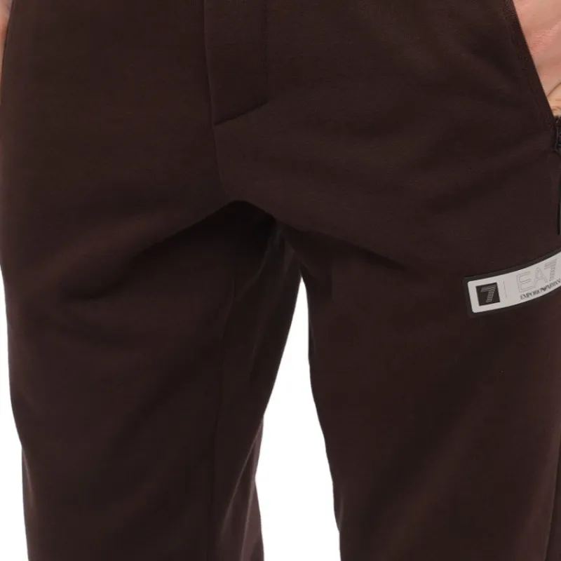 EMPORIO ARMANI EA7 Knitted Sweatpants Men's Brown-4