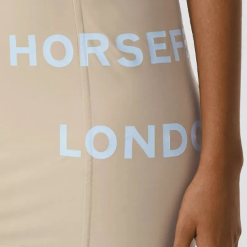 Burberry Horseferry Long Sleeved Dresses Women's Soft Yellow Umber-4