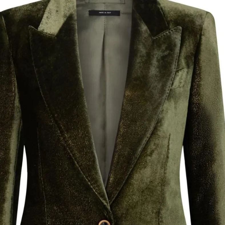 TOM FORD Single-breasted Velvet Blazer-1