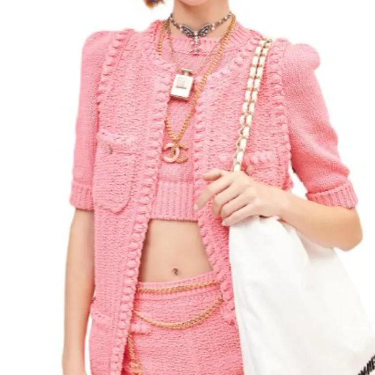 CHANEL SS22 Sweater Women's Pink-3