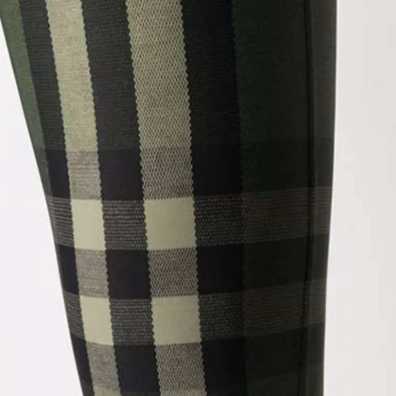 Burberry Madden Tartan Leggings 'Military Green'-4