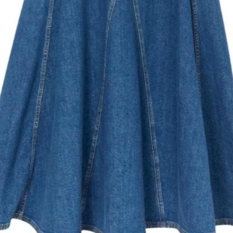 Burberry Denim Long Skirts Women's Blue-5