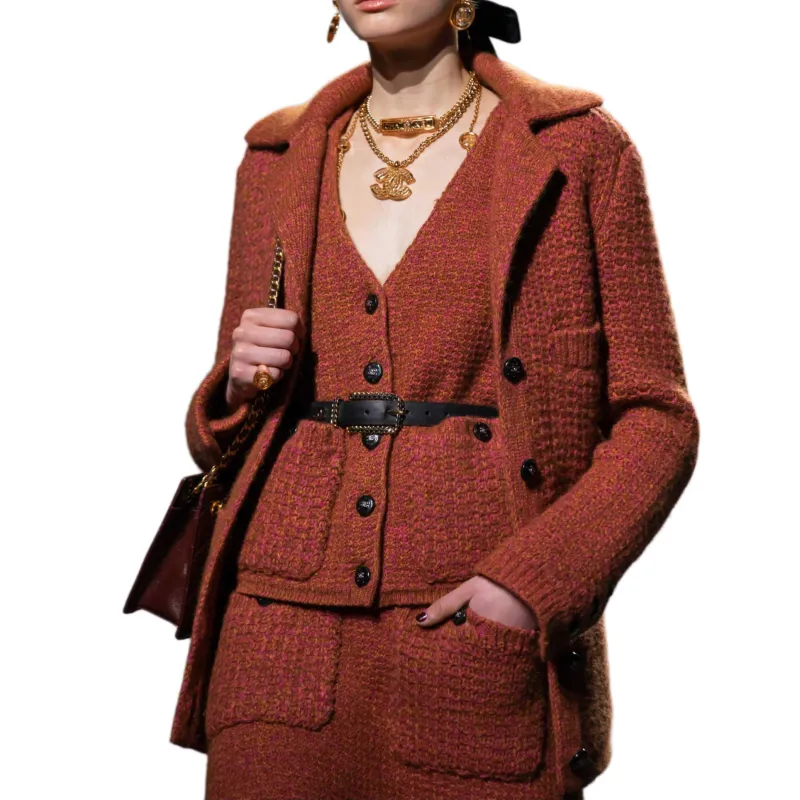 CHANEL FW24 Jackets Coats Women's Orange-1