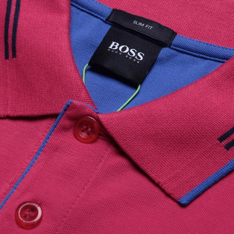 HUGO BOSS Polo Shirts Men Rose Red-3