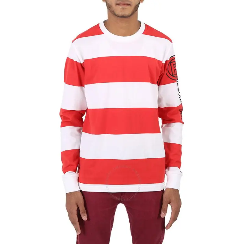 Burberry T Shirt Men's Red White-1