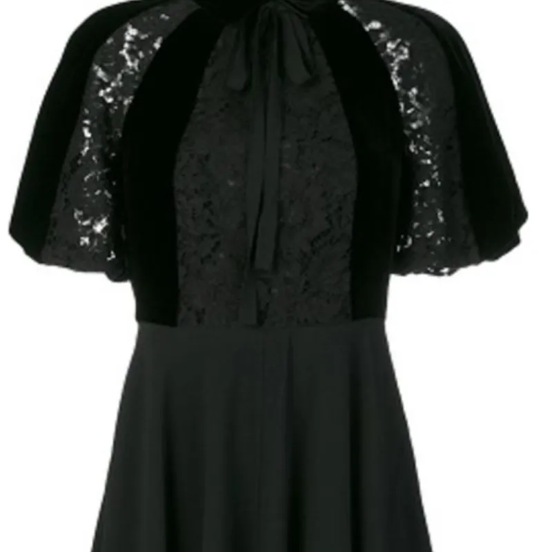 Valentino Short-Sleeved Dresses Women's Black-1