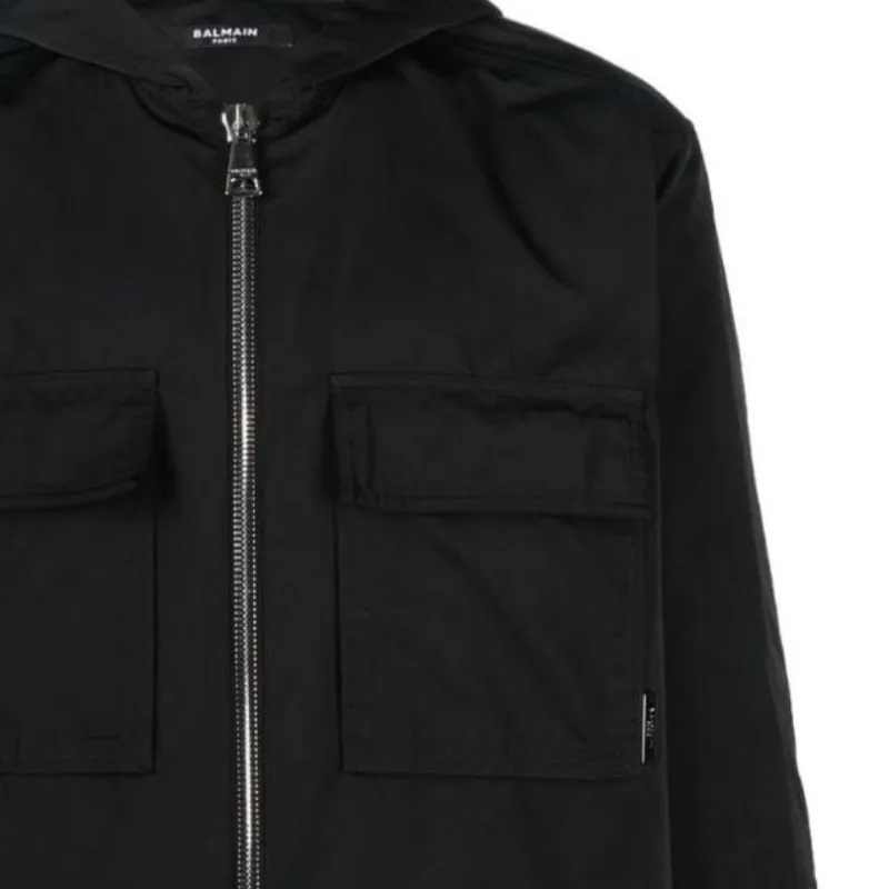 BALMAIN Cargo Hooded Zipped Lightweight Jacket-4