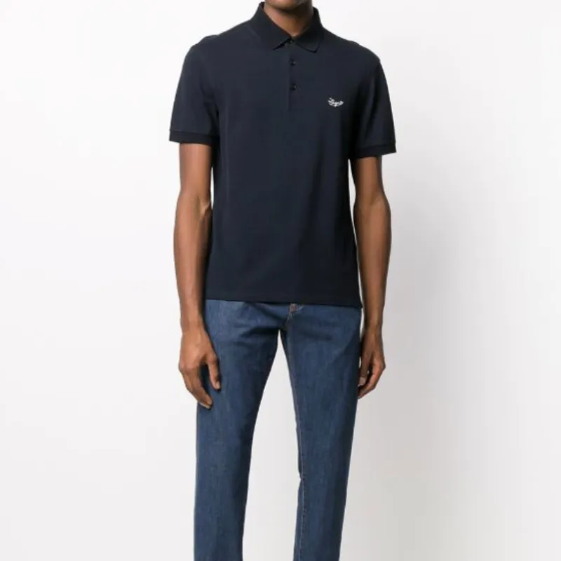 Ermenegildo Zegna Polo Shirts Men Dark Blue-4