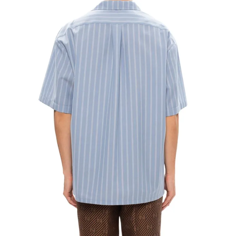 GUCCI Shirts Men Blue-3