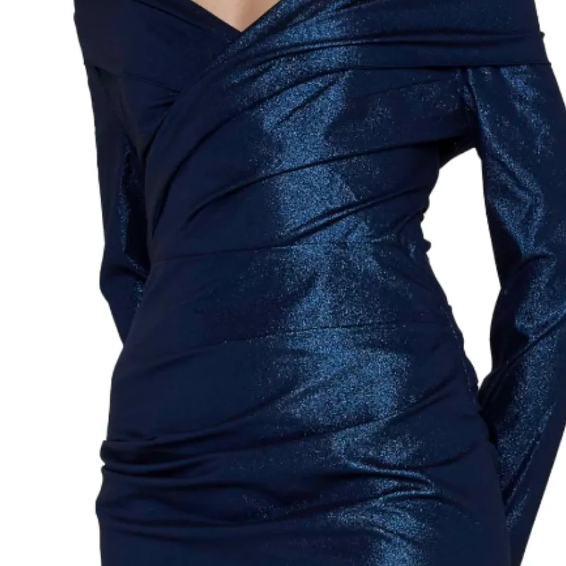 Talbot Runhof Long-Sleeved Dresses Women's Blue-3