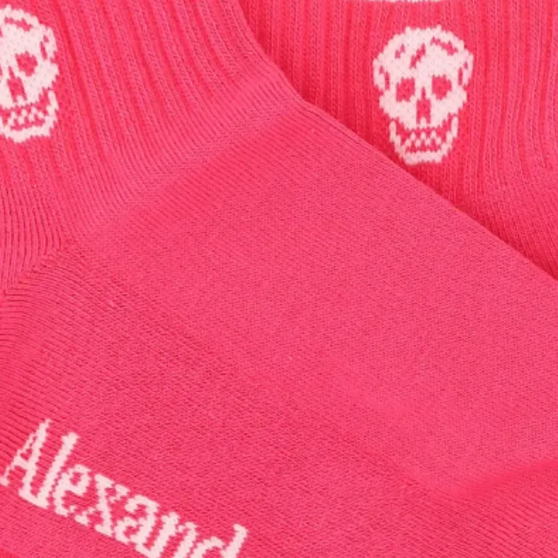 Alexander McQueen SS23 Mid Calf Socks Women's 1 Pack Pink-1
