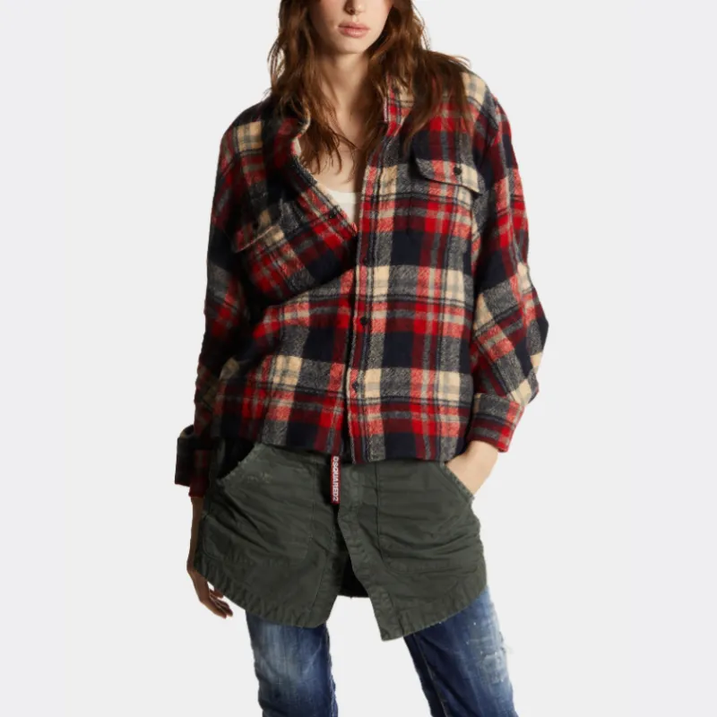 DSQUARED 2 Dean Cropped Maxi Shirt-2