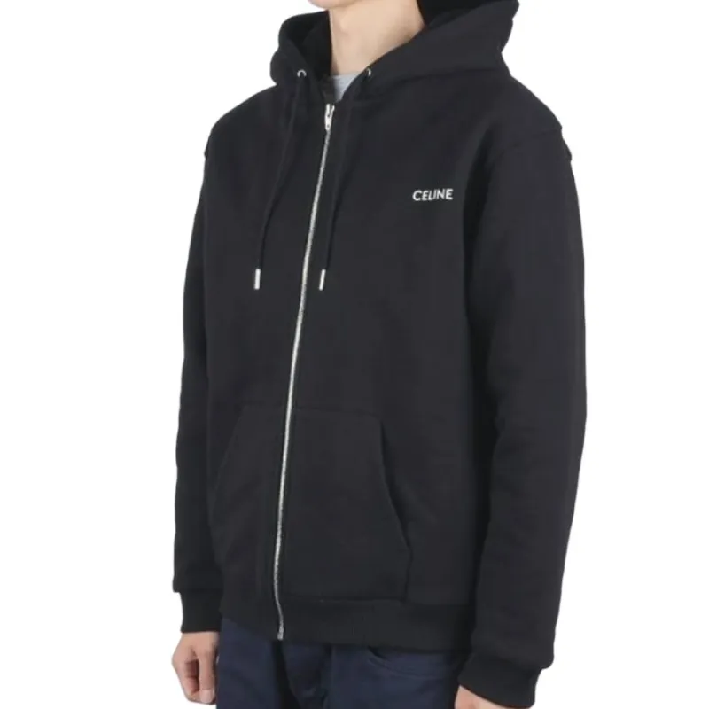 CELINE Zipped Quilted Hoodie-3