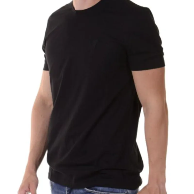 VERSACE Logo Patch Crewneck T Shirt-5