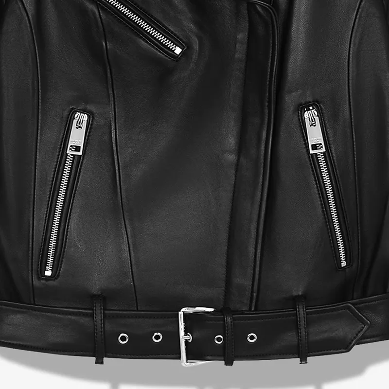MICHAEL KORS Leather Jacket Women's Black-3