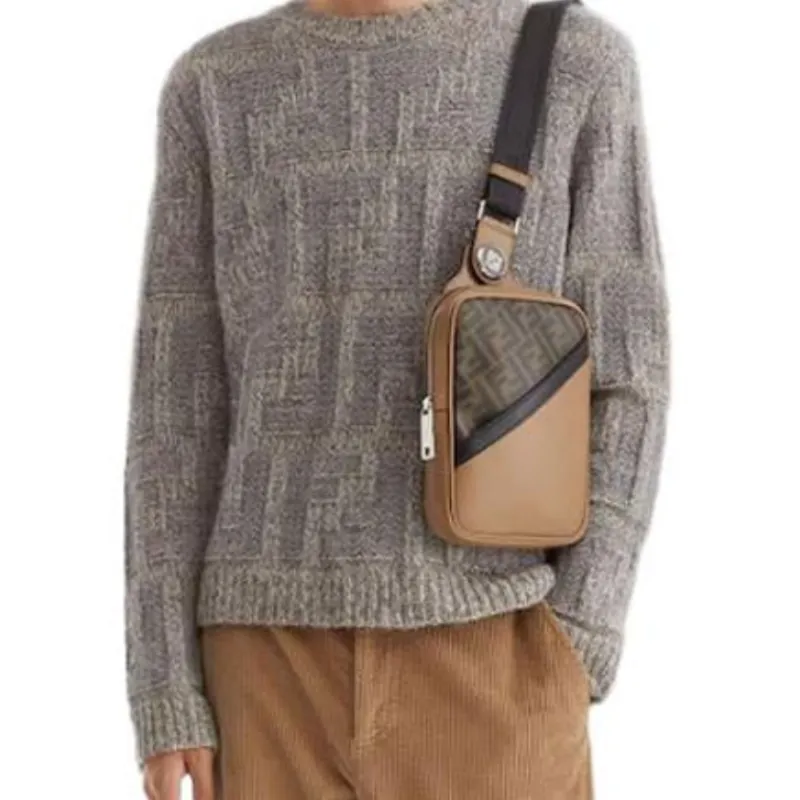 FENDI Monogrammed Crewneck Knitted Jumper-5