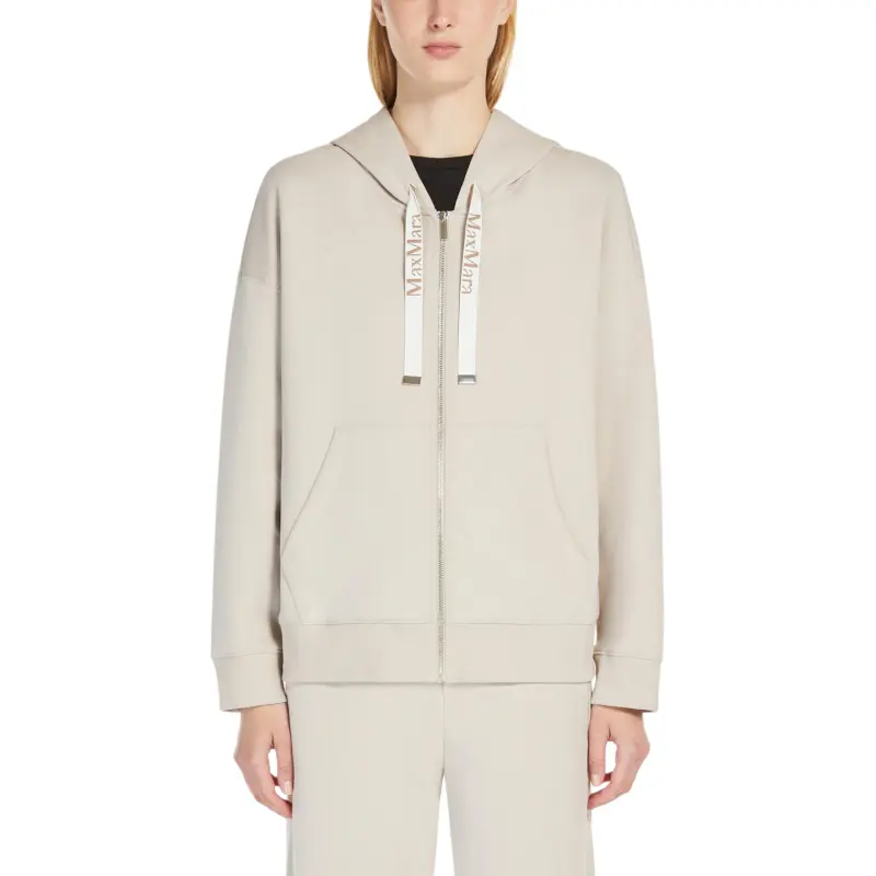MaxMara Jour Zip Up Drawstring Hoodie-2