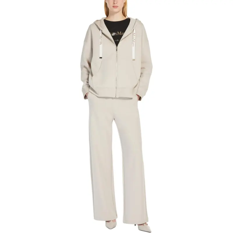 MaxMara Jour Zip Up Drawstring Hoodie-1
