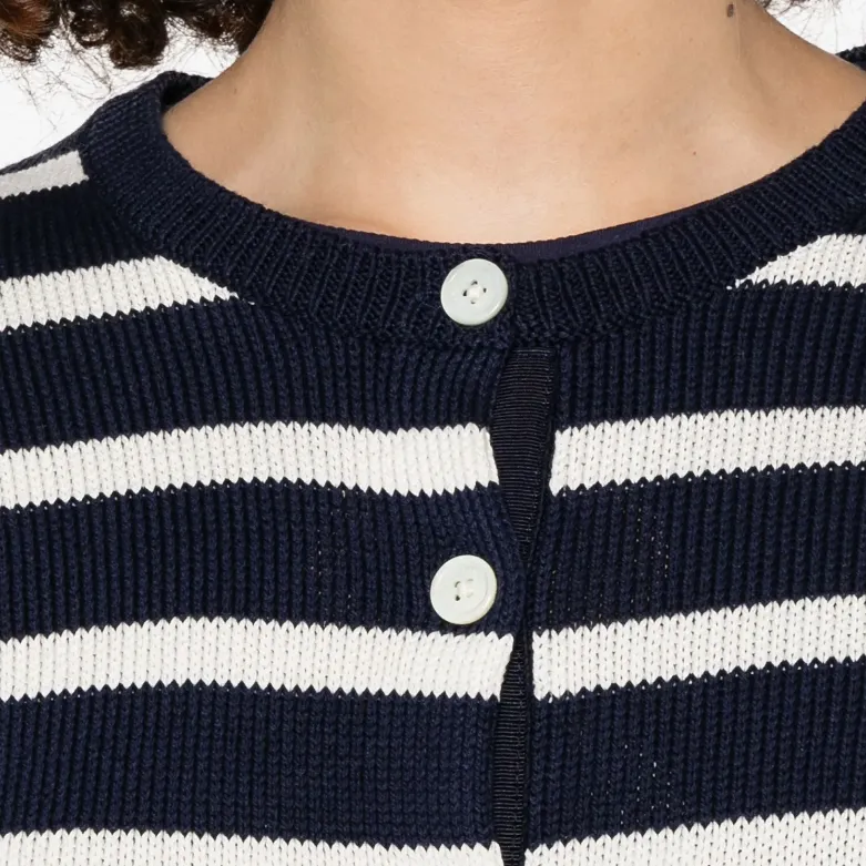 Polo Ralph Lauren Pony Striped Cable Cardigan Navy/White Multi-4